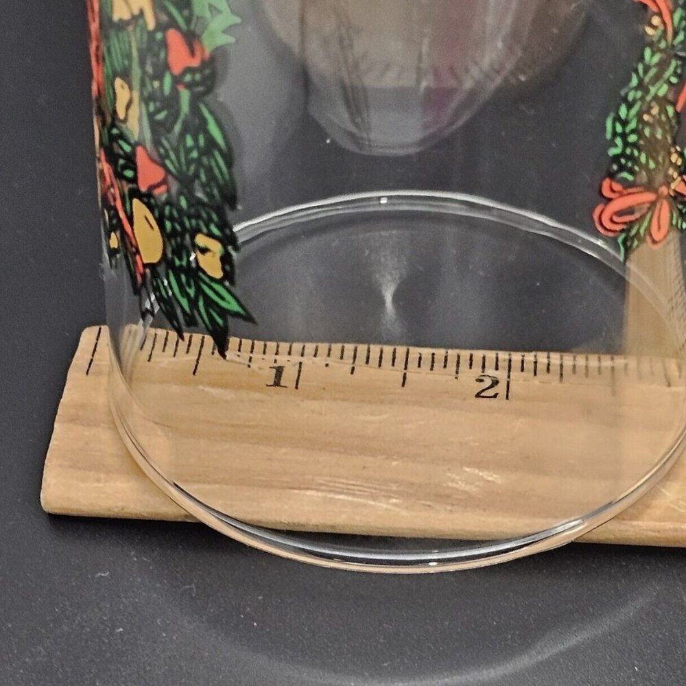 9th Day Drinking Glass from 12 Days of Christmas Set 5.5" Indiana Glass - Picture 10 of 10